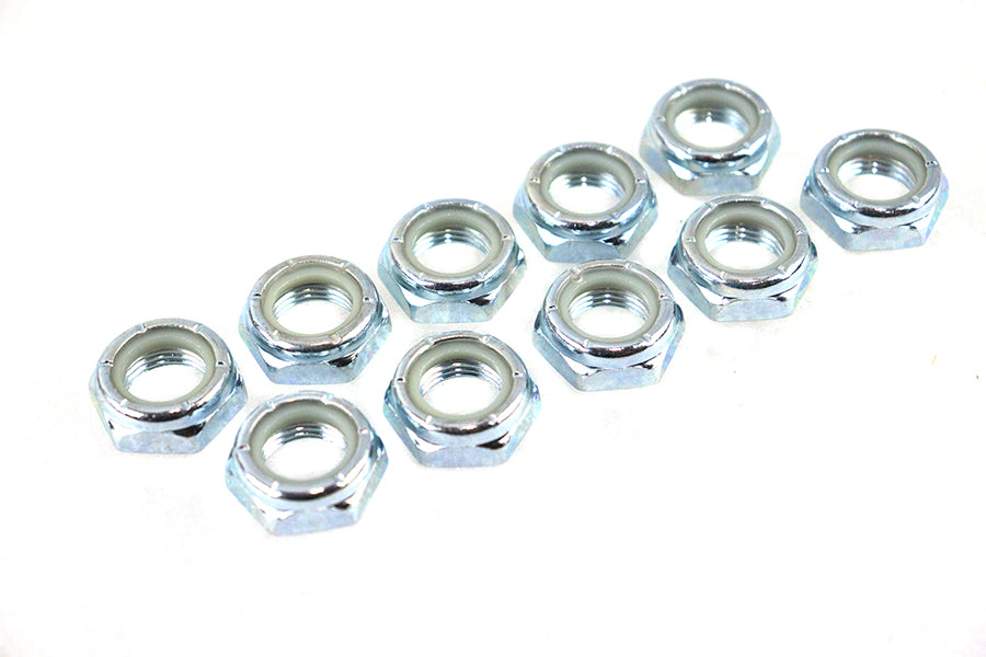 V-Twin Zinc Nyloc Shock Stud Nut - 5/8-18 UNC Thread for Harley Davidson FL Models