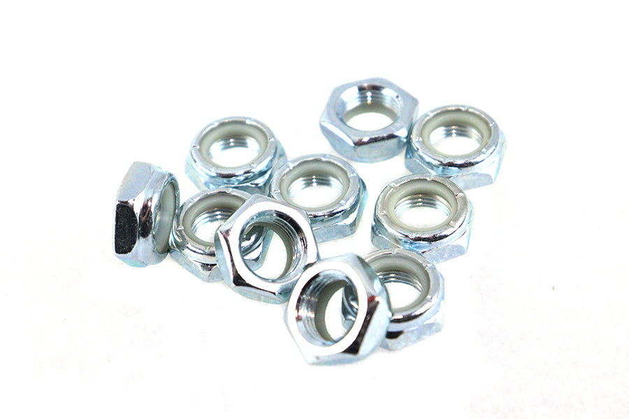 V-Twin Zinc Nyloc Shock Stud Nut - 5/8-18 UNC Thread for Harley Davidson FL Models