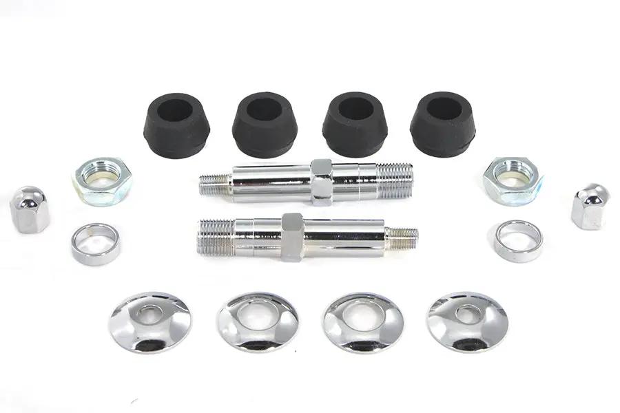 V-Twin Chrome Lower Rear Shock Stud Kit for Harley Davidson FL Models (Part #7068CP) by V-Twin