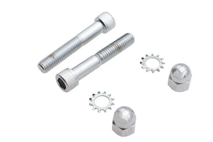 V-Twin Spring Fork Shock Hardware Mount Kit Chrome for Harley Davidson Models by V-Twin