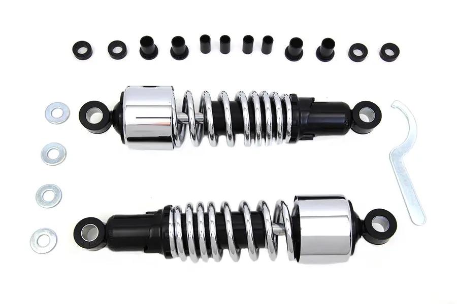 AEE 11-1/2 Inch FLT Shock Set Chrome for Harley Davidson FLHR Models by AEE