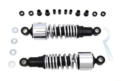 AEE 11-1/2 Inch FLT Shock Set Chrome for Harley Davidson FLHR Models by AEE