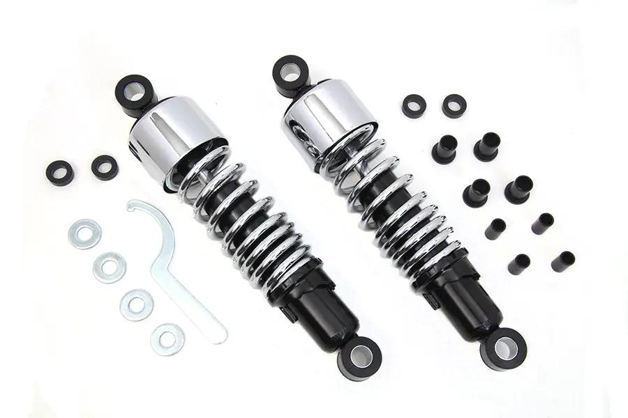 AEE 11-1/2 Inch FLT Shock Set Chrome for Harley Davidson FLHR Models by AEE