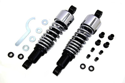 AEE 11-1/2 Inch FLT Shock Set Chrome for Harley Davidson FLHR Models by AEE