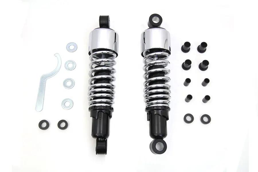 AEE 11-1/2 Inch FLT Shock Set Chrome for Harley Davidson FLHR Models by AEE