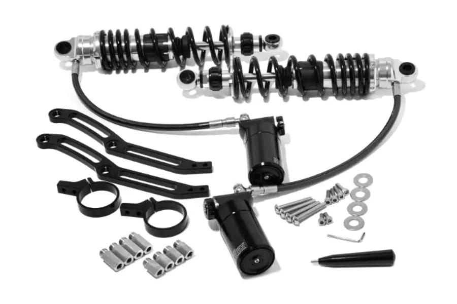 Ultima Rear Air Shock Kit for Harley Davidson FLT - Black Finish by Ultima