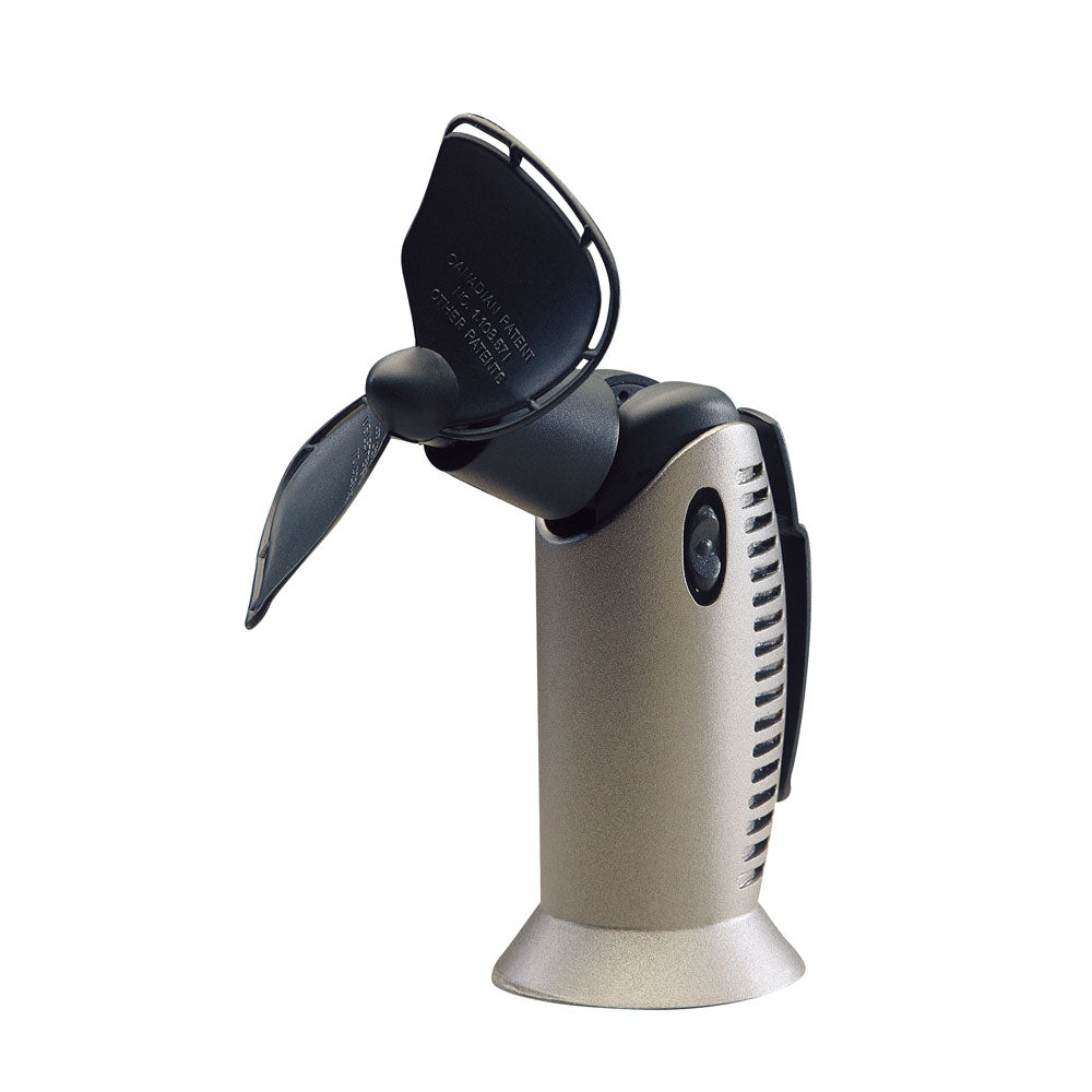 SEEKR by Caframo Tiny Tornado II 4.5-Inch Handheld Fan - Black, Battery-Powered Portable Fan with Suction Cup Base and Adjustable Tilt