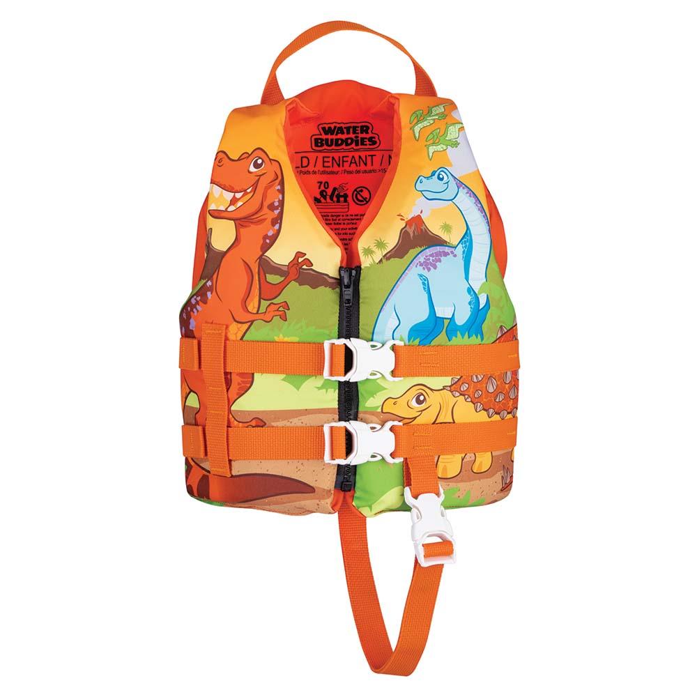 Full Throttle Water Buddies Dinosaur Life Vest for Children 30-50 lbs - Type III Flotation