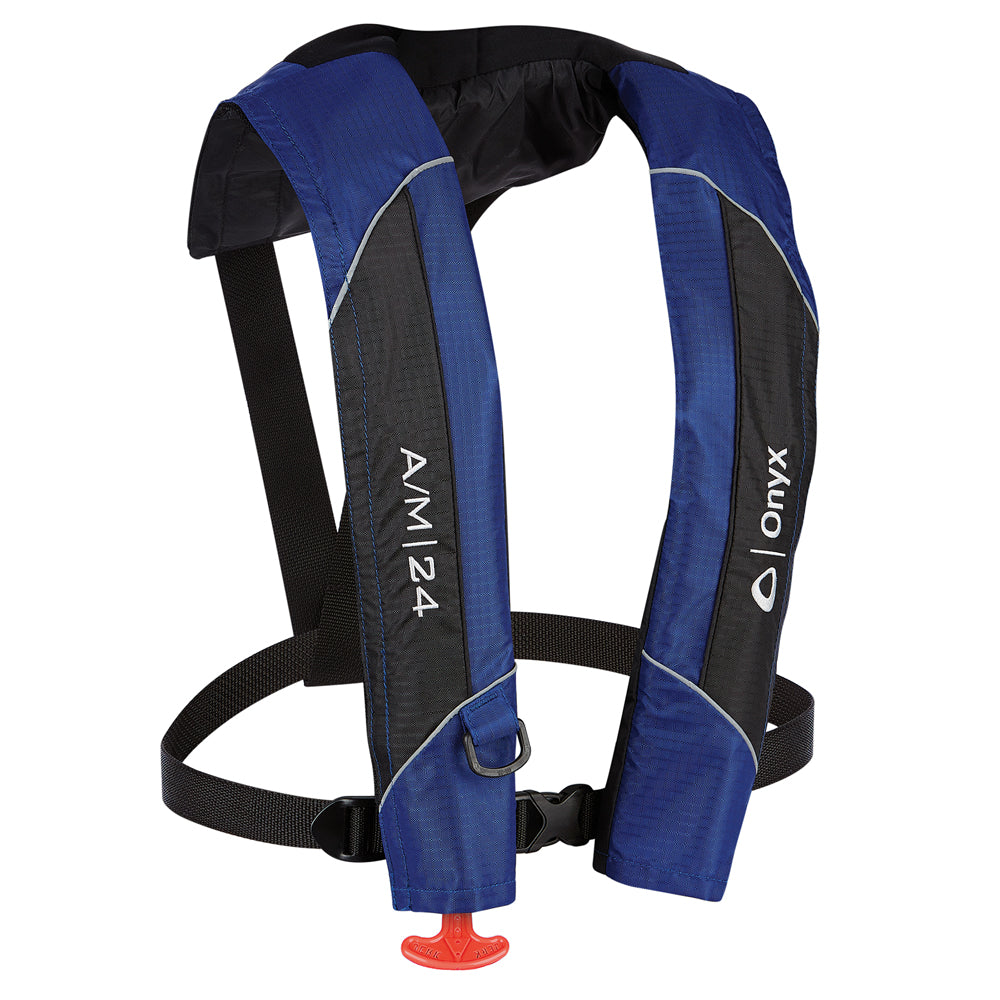 Onyx Outdoor A/M-24 Automatic/Manual Inflatable PFD Life Jacket - Blue