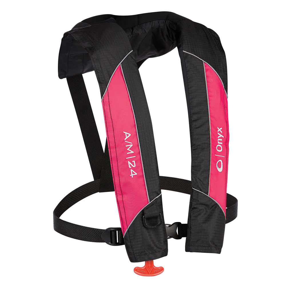 Onyx Outdoor A/M-24 Pink Automatic/Manual Inflatable Life Jacket - US Coast Guard Approved