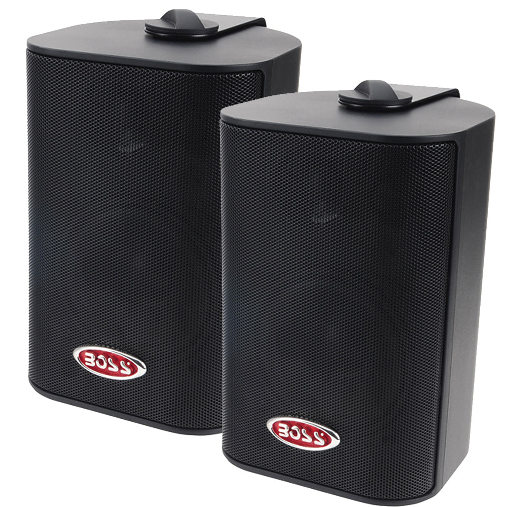 Boss Audio MR4.3B Marine Enclosed 4-Inch Box Speakers - 200W, White