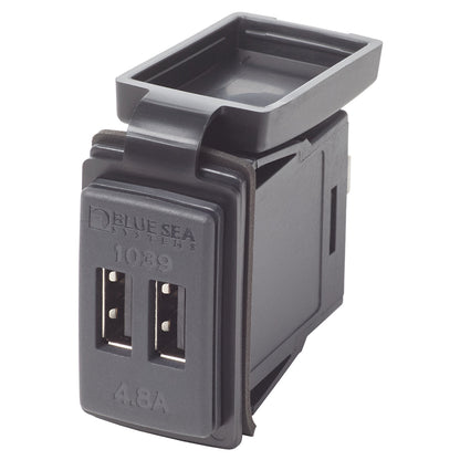 Blue Sea Systems Dual USB Charger for 24V Contura Mount – Reliable Marine Power Accessory