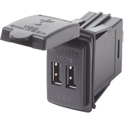 Blue Sea Systems Dual USB Charger for 24V Contura Mount – Reliable Marine Power Accessory