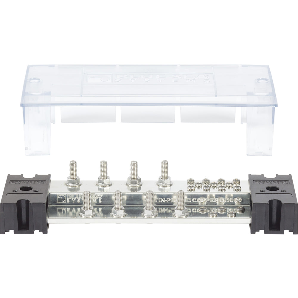 Blue Sea Systems PowerBar 1000 with 8 5/16" Terminal Studs and Cover for High-Current Wiring