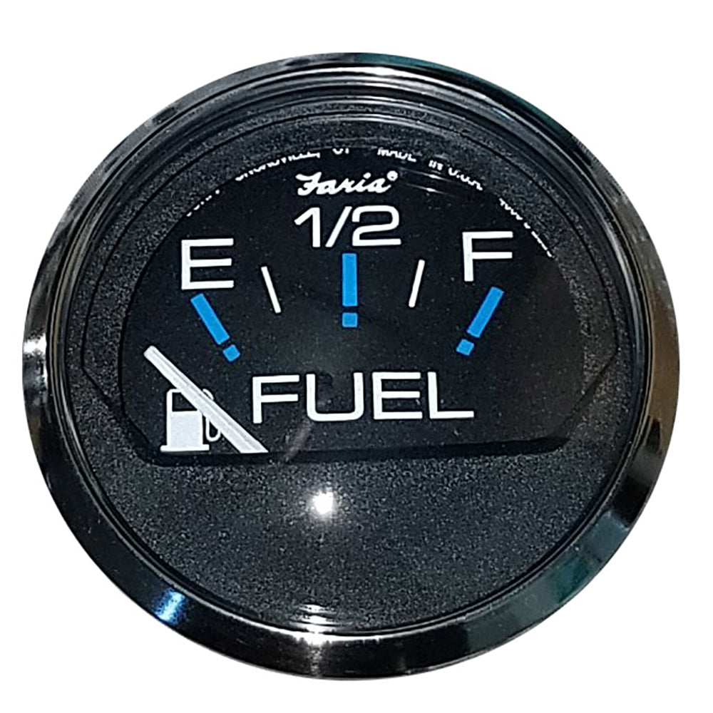 Faria Beede Instruments Chesapeake Black 2-Inch Fuel Level Gauge (E-1/2-F)