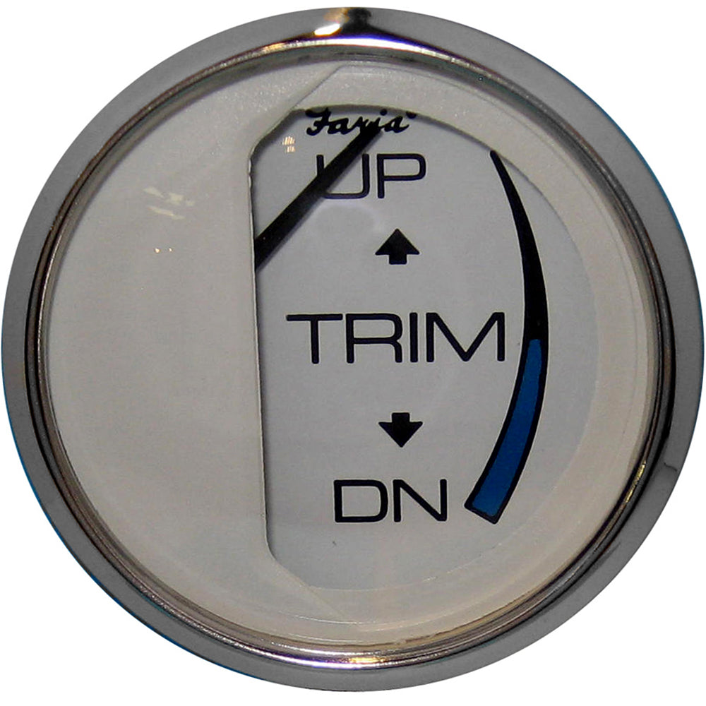 Faria Beede Instruments Chesapeake White SS 2-Inch Trim Gauge for Mercury, Mariner, Mercruiser, Volvo DP, and Yamaha - 2001 and Newer