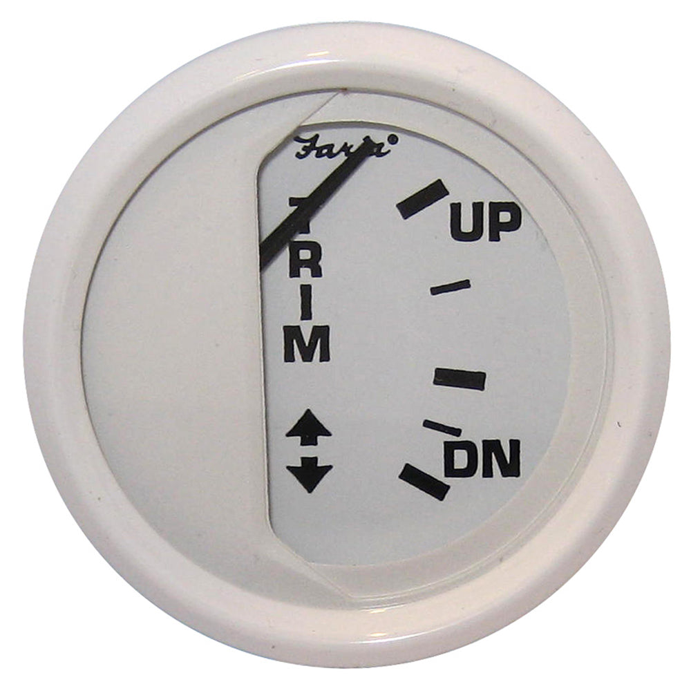 Faria Beede Instruments Dress White 2-Inch Trim Gauge for Mercury, Mariner, Mercruiser, Volvo DP, and Yamaha Engines