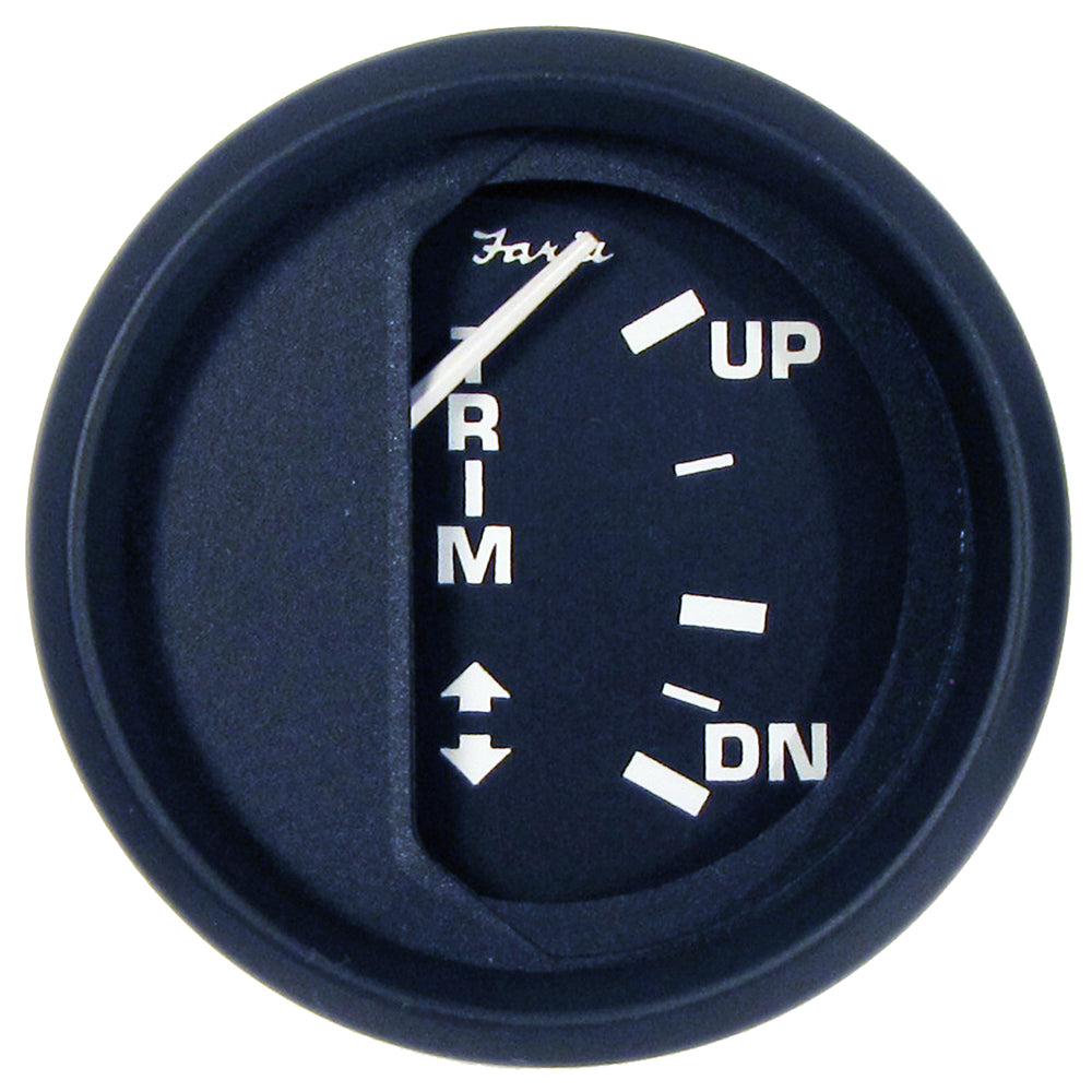 Faria Beede Instruments Euro Black 2-Inch Trim Gauge for Mercury, Mariner, Mercruiser, Volvo DP, and Yamaha (2001+)