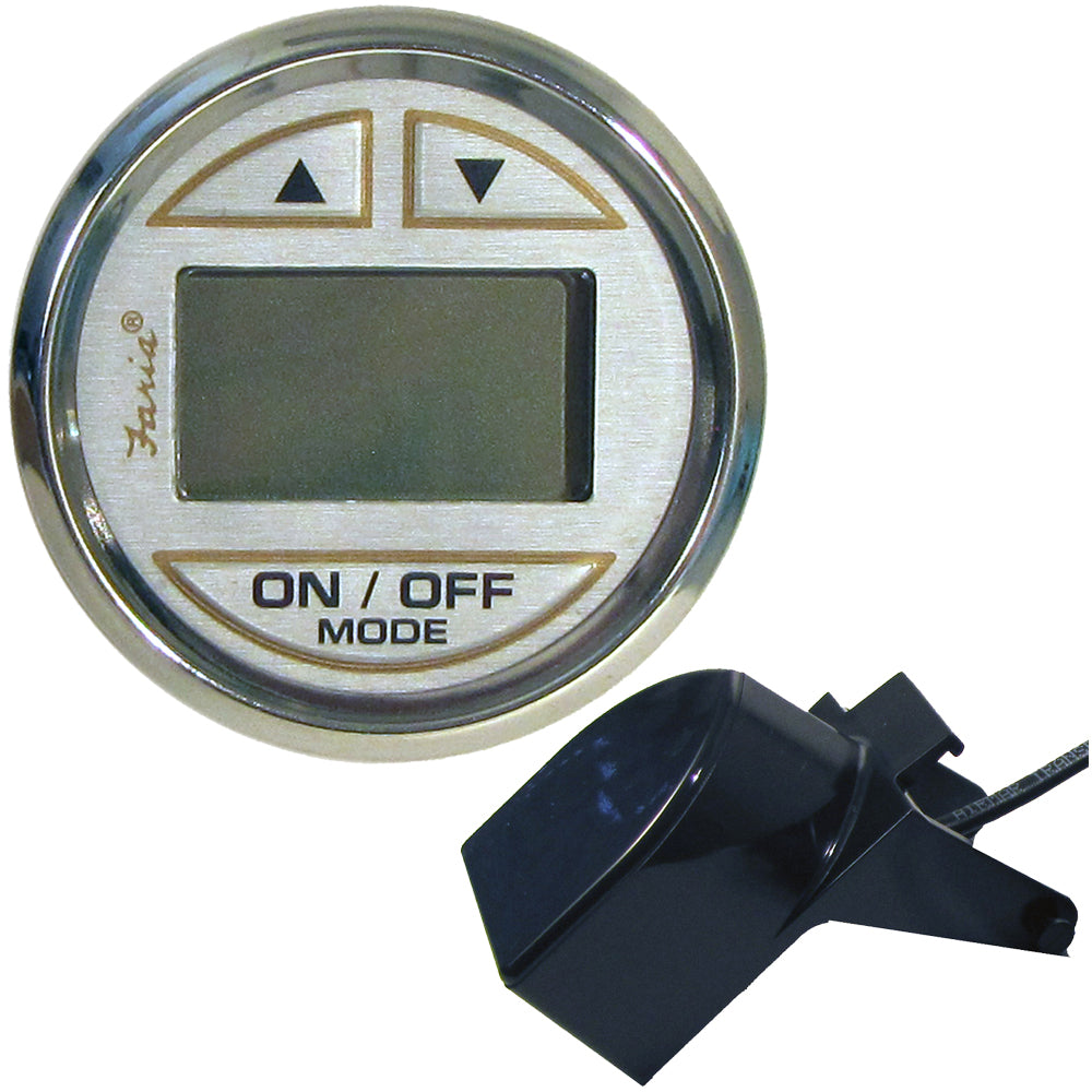 Faria Beede Instruments Kronos 2-inch Depth Sounder with Transom Mount Transducer
