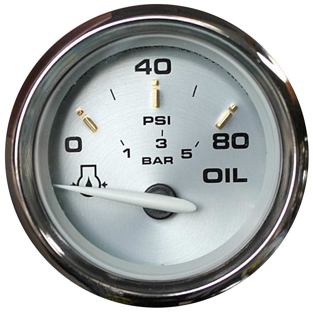 Faria Beede Instruments Kronos 2-Inch Oil Pressure Gauge - 80 PSI