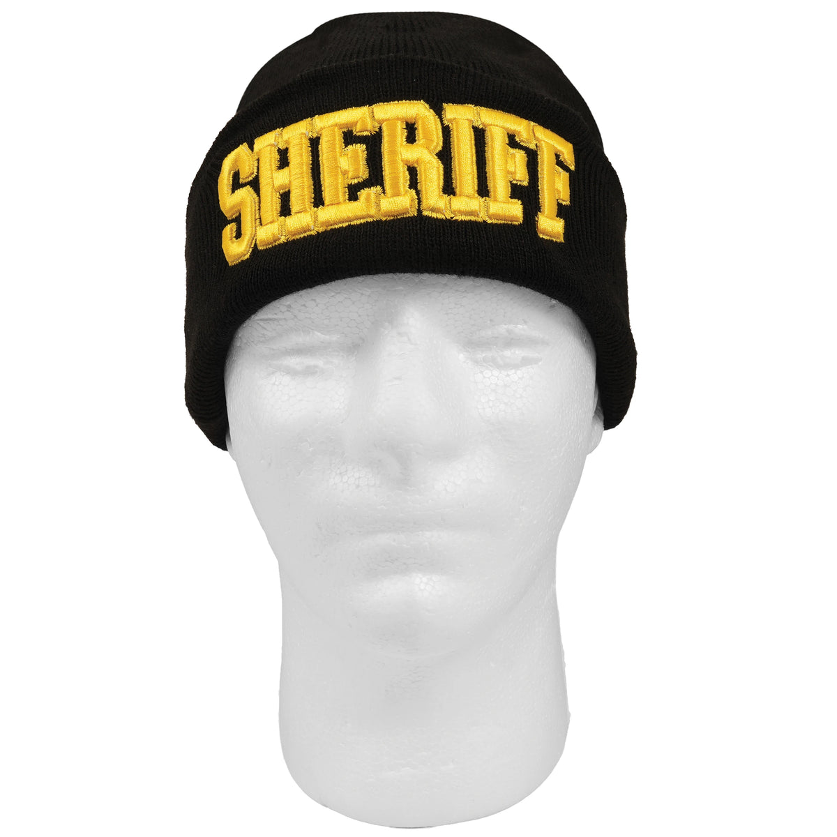 Rothco Deluxe Sheriff Embroidered Watch Cap, Black and Gold, Part Number 54771