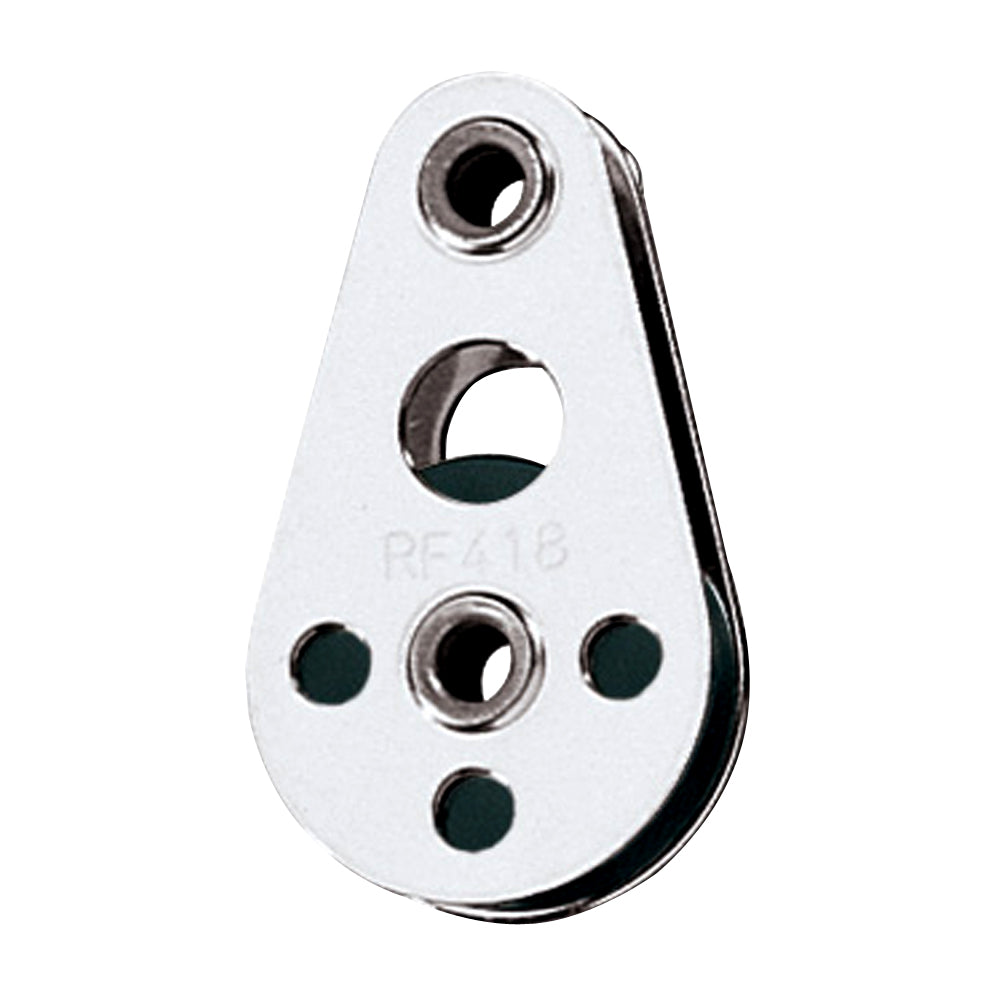 Ronstan RF418 Wire Block with Tubular Rivet Head and Nylatron Sheave – 25mm Diameter