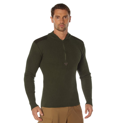 Rothco Quarter Zip Acrylic Commando Sweater Olive Drab Size 3XL