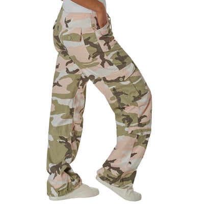 Rothco Women's Vintage Paratrooper Fatigue Pants in Subdued Pink Camo, Size XXS