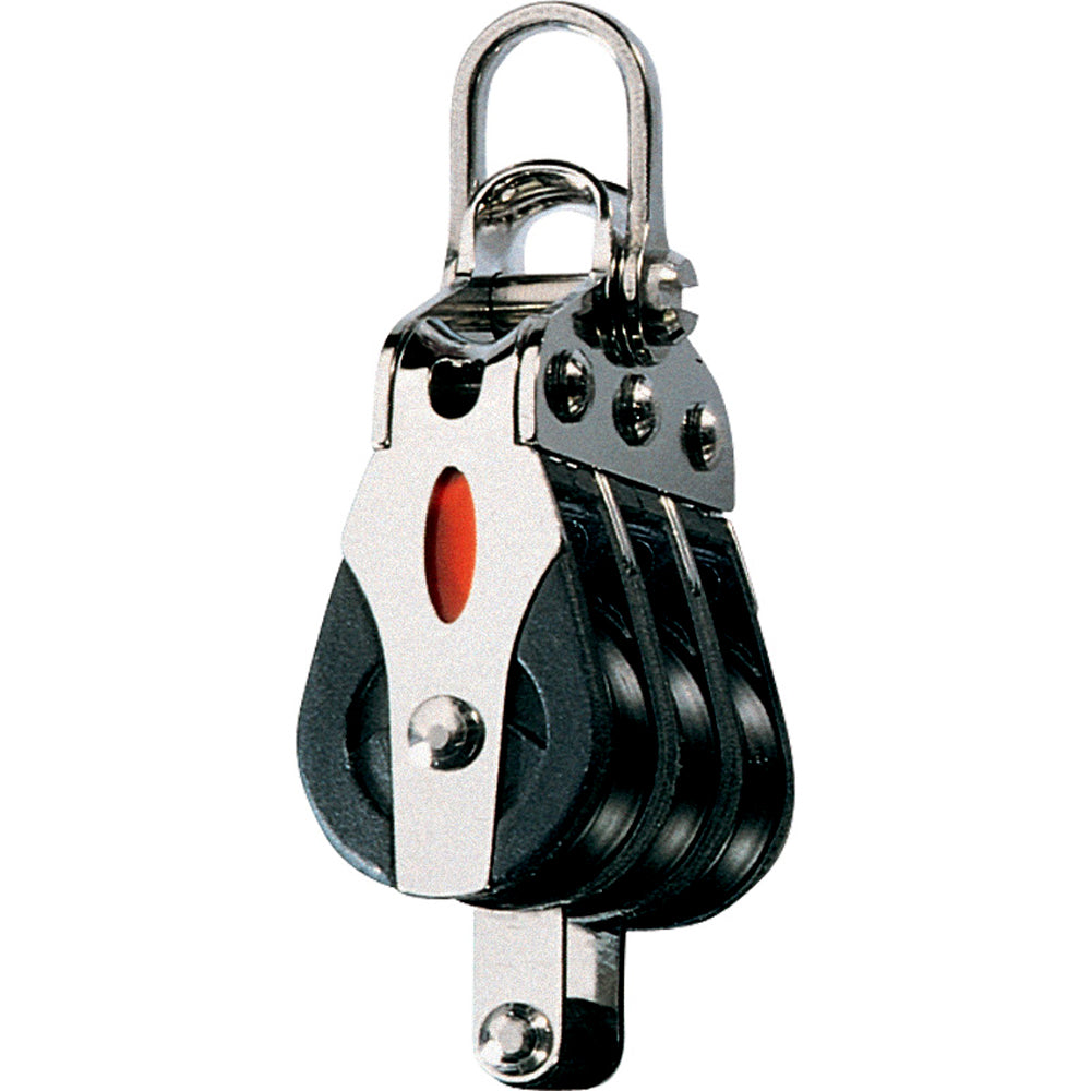 Ronstan Series 20 Triple Ball Bearing Block with Becket and 2-Axis Shackle Head