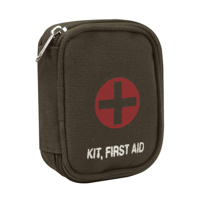 Rothco Military Zipper First Aid Kit Pouch Olive Drab - Compact Medical Storage for EDC and Outdoor Use