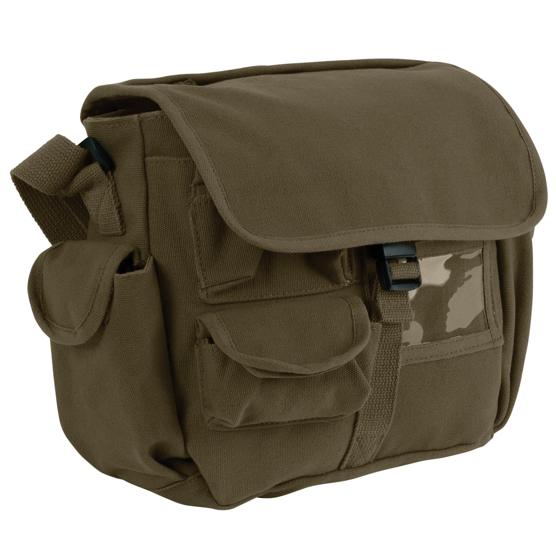 Rothco Canvas Urban Explorer Bag Olive Drab - Versatile 12-Pocket Messenger for Urban and Outdoor Use