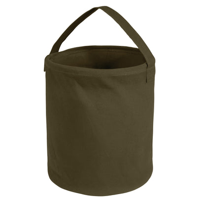 Rothco Canvas Water Bucket Olive Drab Size Large - Heavy-Duty Collapsible Water and Tool Storage