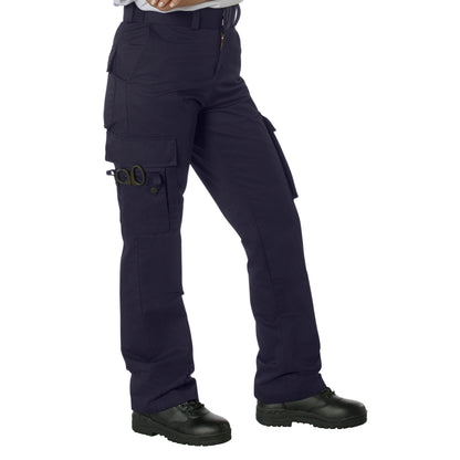 Rothco Women's EMT Pants Size 8 in Midnight Navy Blue – Durable Medical Work Trousers with 9-Pocket Design