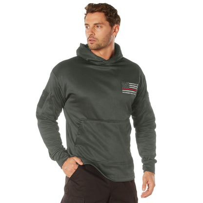Rothco Concealed Carry Thin Red Line Hoodie Size M in Gunmetal Grey