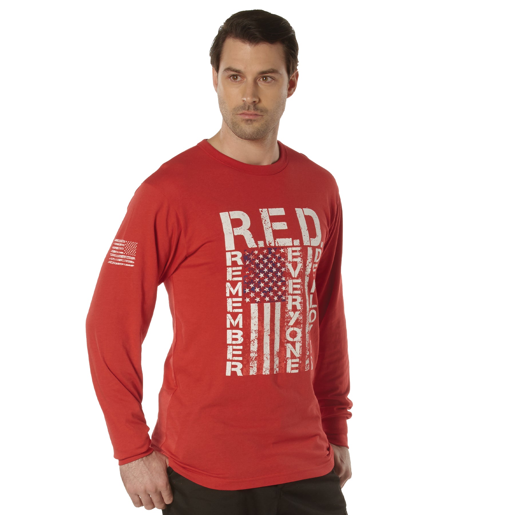 Rothco R.E.D. Remember Everyone Deployed Long Sleeve T-Shirt Size XL