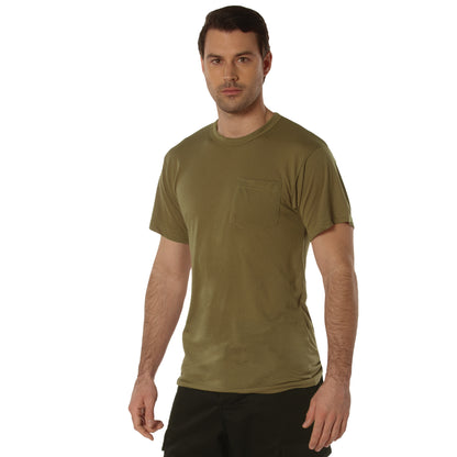 Rothco Moisture Wicking Pocket T-Shirt 2XL in Brown - Comfortable Performance Tee