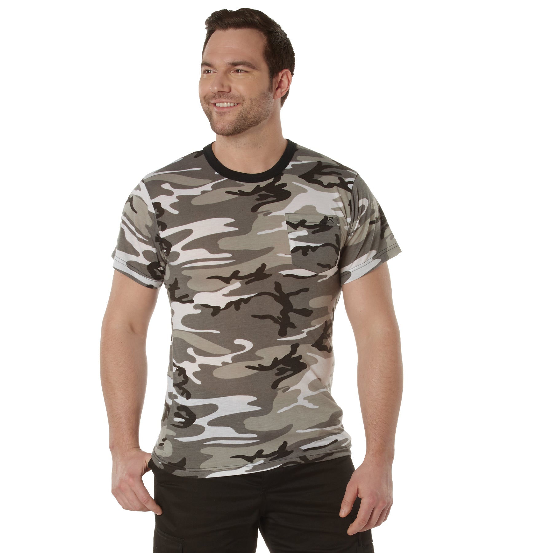 Rothco Moisture Wicking Pocket T-Shirt in City Camo Size M