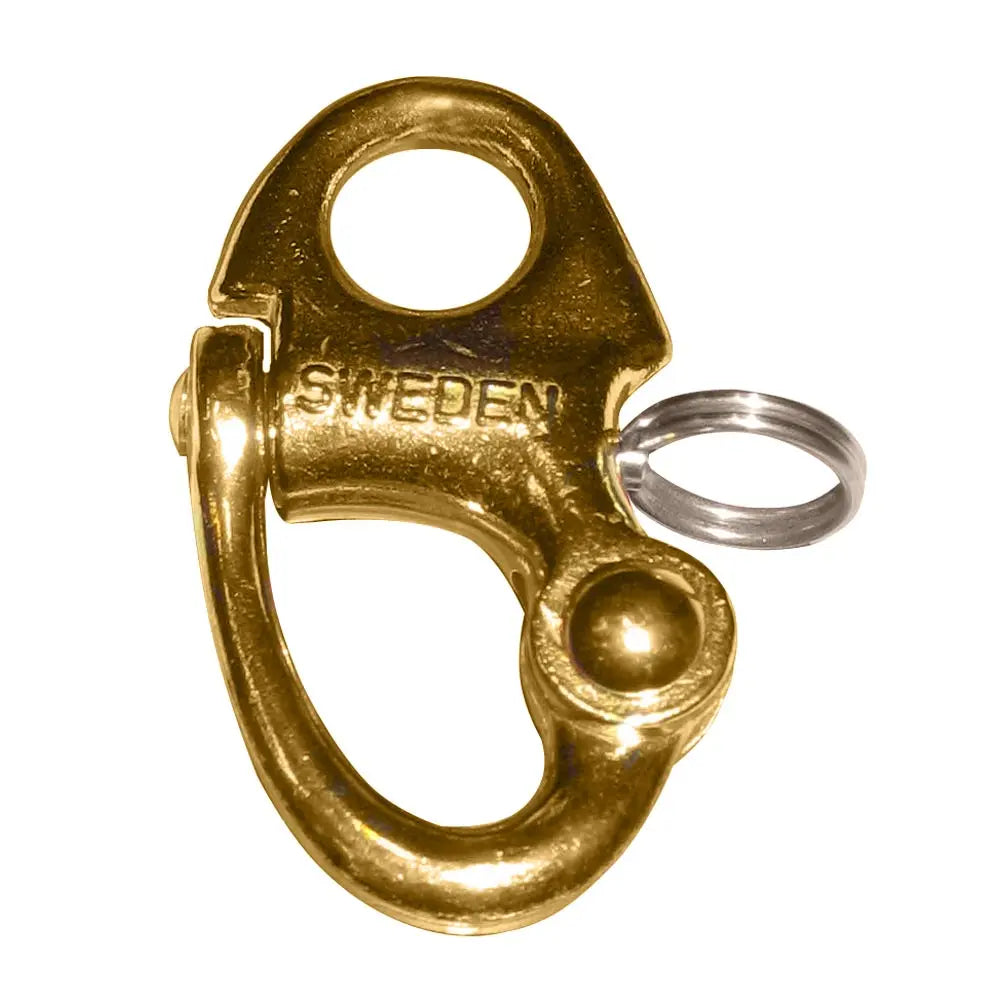 Ronstan Brass Snap Shackle RF6002 - Fixed Bail, 2-5/16 Inch Length