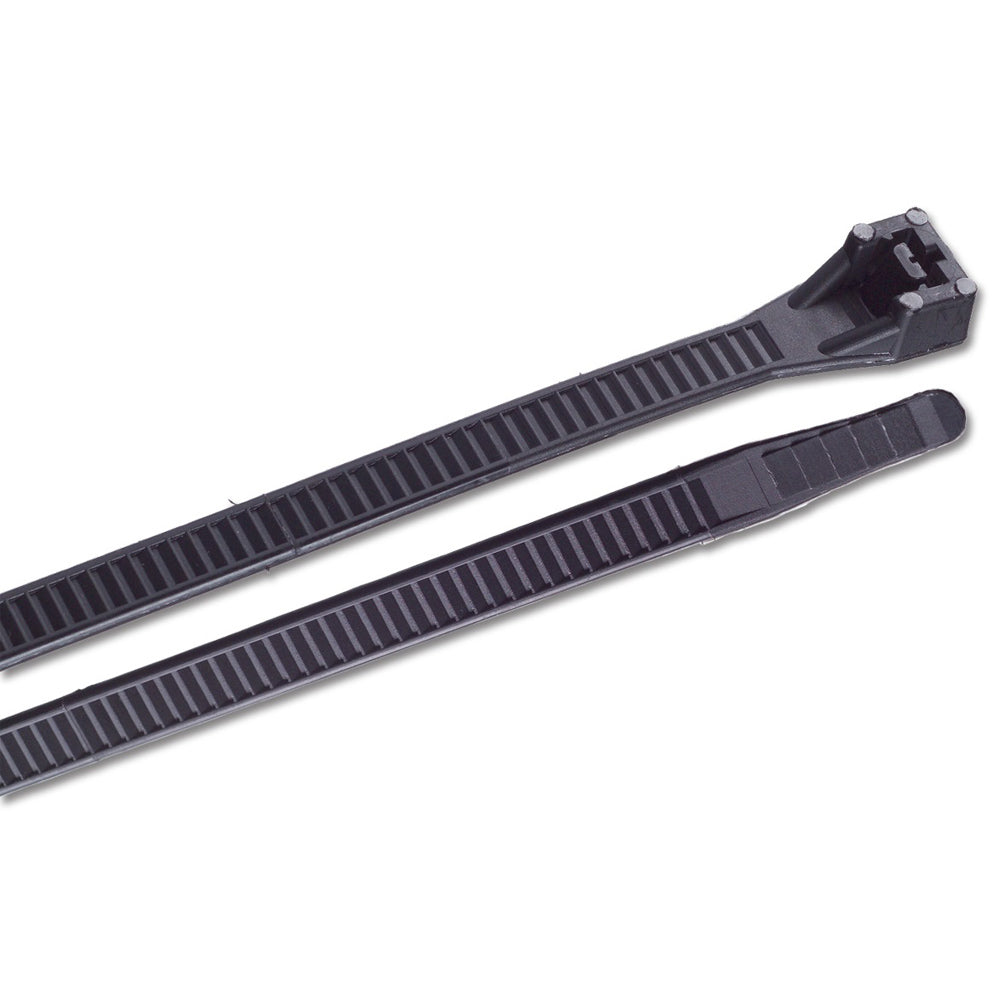 Ancor 15-Inch UV Black Heavy Duty Cable Zip Ties – 100 Pack