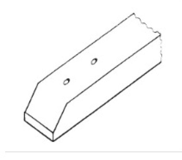 Garland 230835 Tunnel Wear Strip, 3/4" x 1", 51.25" Long, Black