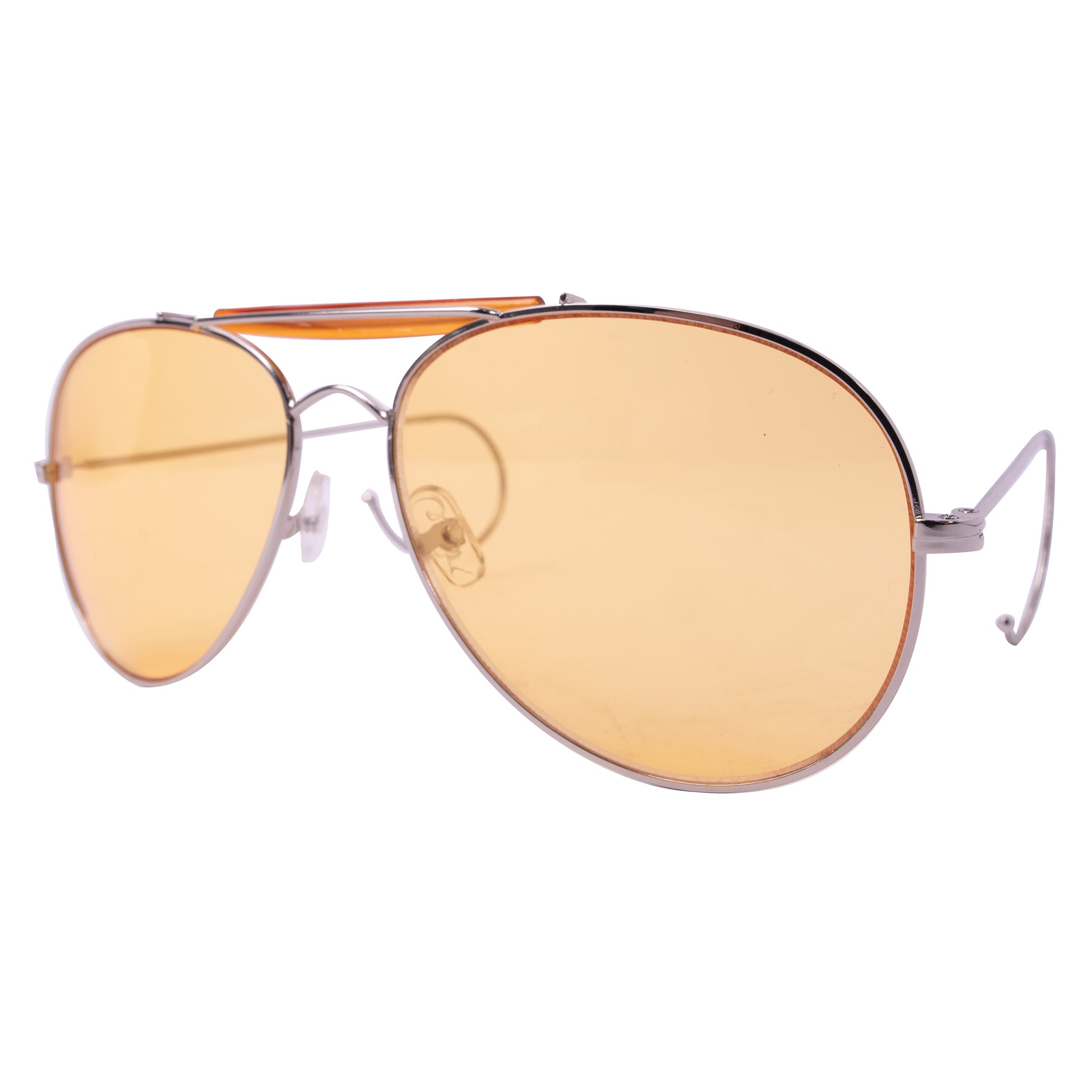 Rothco Aviator Air Force Style Sunglasses in Yellow with Military Printed Case and Box