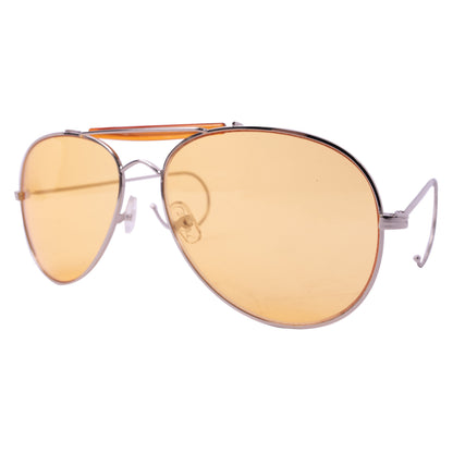 Rothco Aviator Air Force Style Sunglasses in Yellow with Military Printed Case and Box