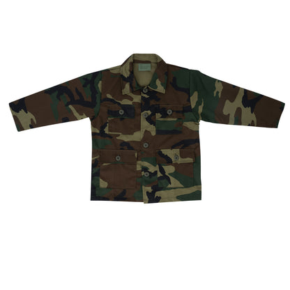Rothco Kids Camo BDU Shirt Size 4 in Woodland Camo
