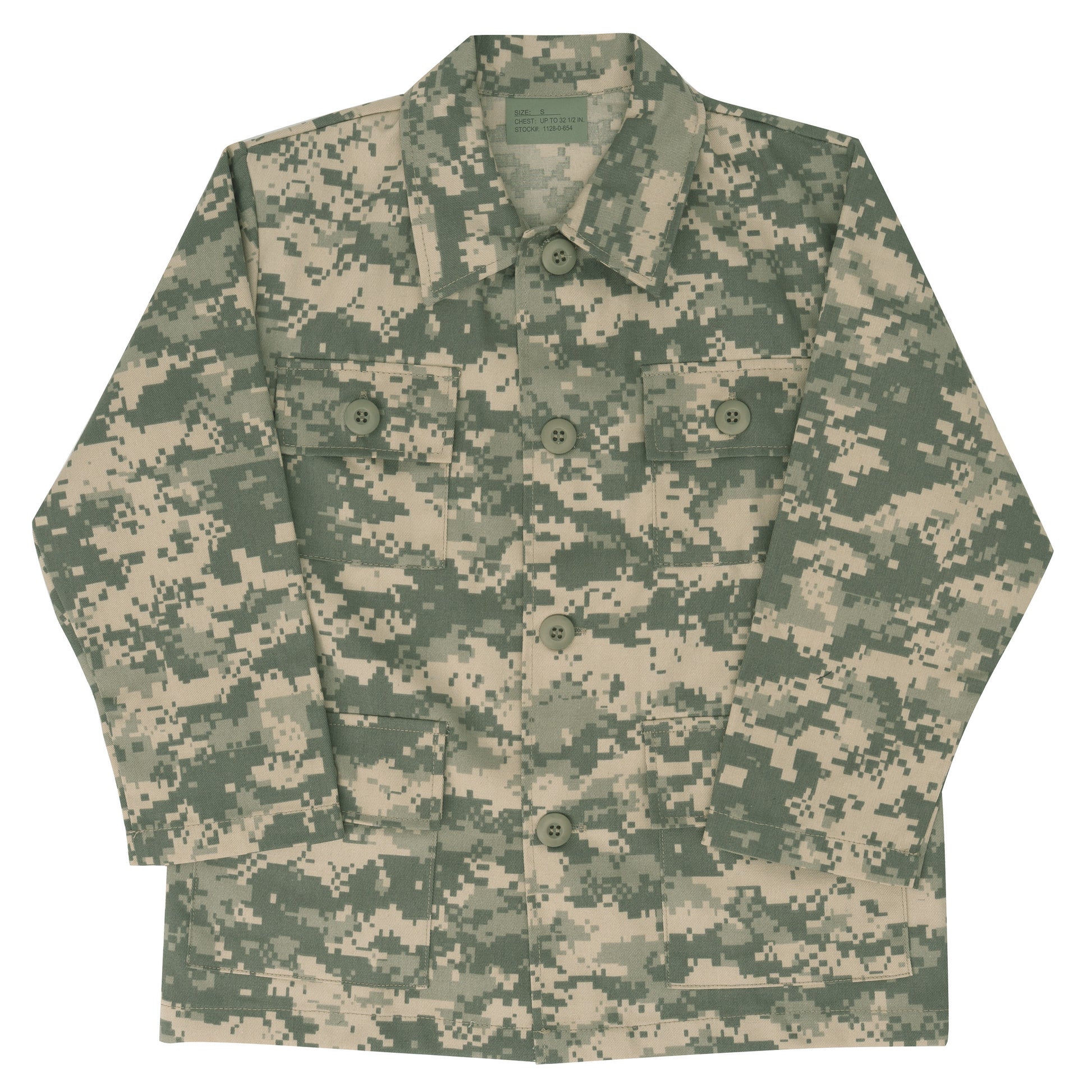 Rothco Kids Camo BDU Shirt ACU Digital Camo Size XXS – Durable Military-Style Button-Down for Young Adventurers