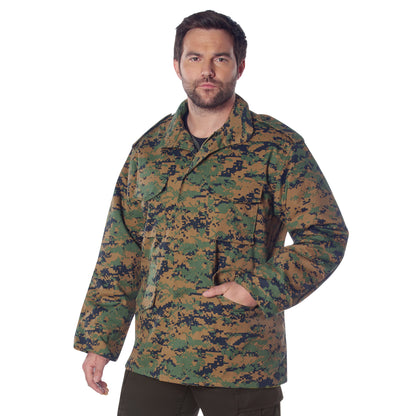 Rothco M-65 Field Jacket in Woodland Digital Camo – Size XS