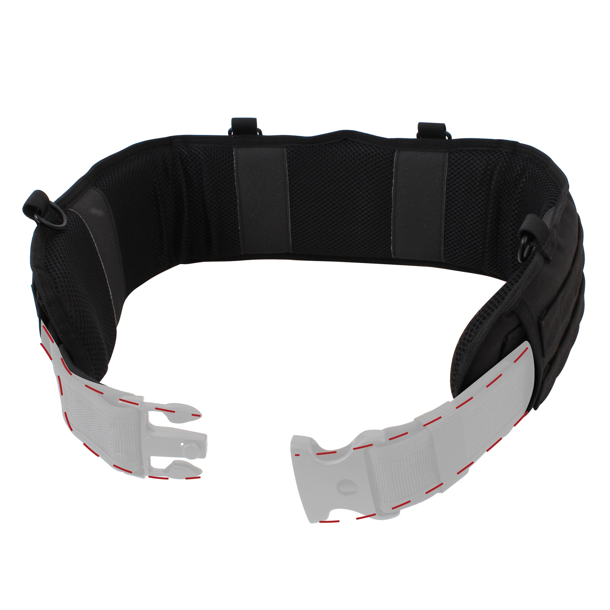 Rothco Tactical Battle Belt Black Size Medium – Durable Combat-Ready Duty Belt with Padded Comfort and Versatile Attachments