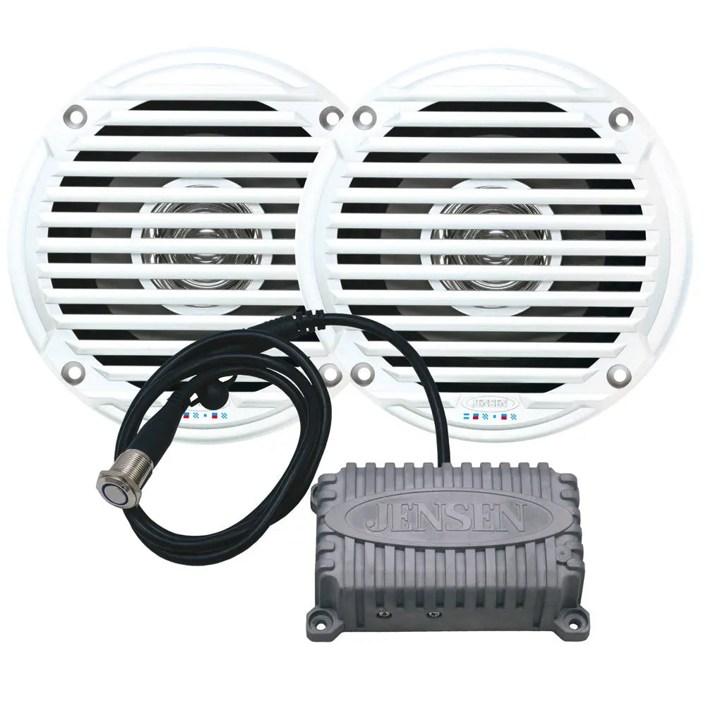 JENSEN CPM50 Bluetooth Package - 2-Channel Amplifier with Waterproof 5-Inch Speakers