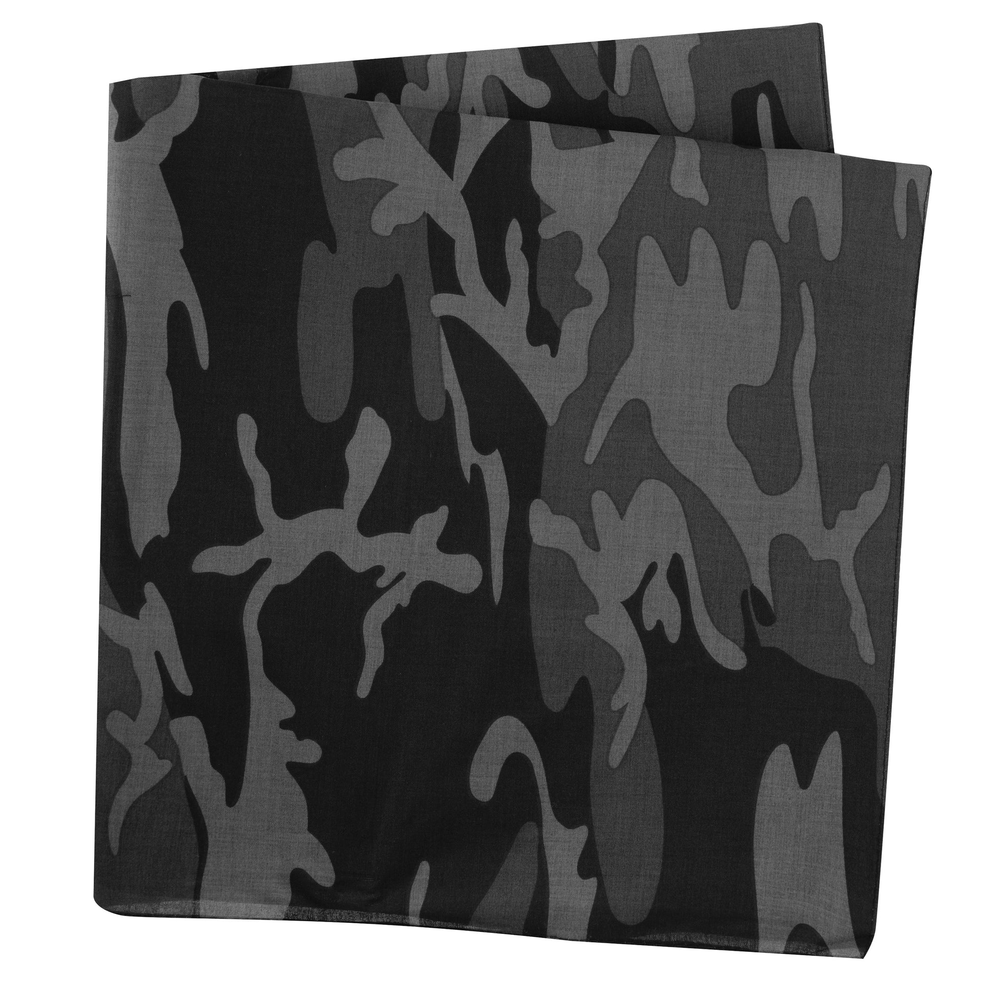 Rothco Large Camo Bandana 27 x 27 Inches in Black Camo