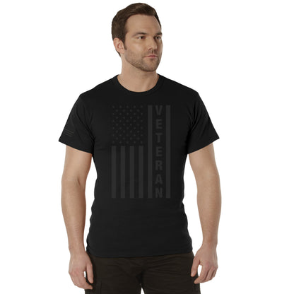 Rothco Veteran Flag T-Shirt Black Size L