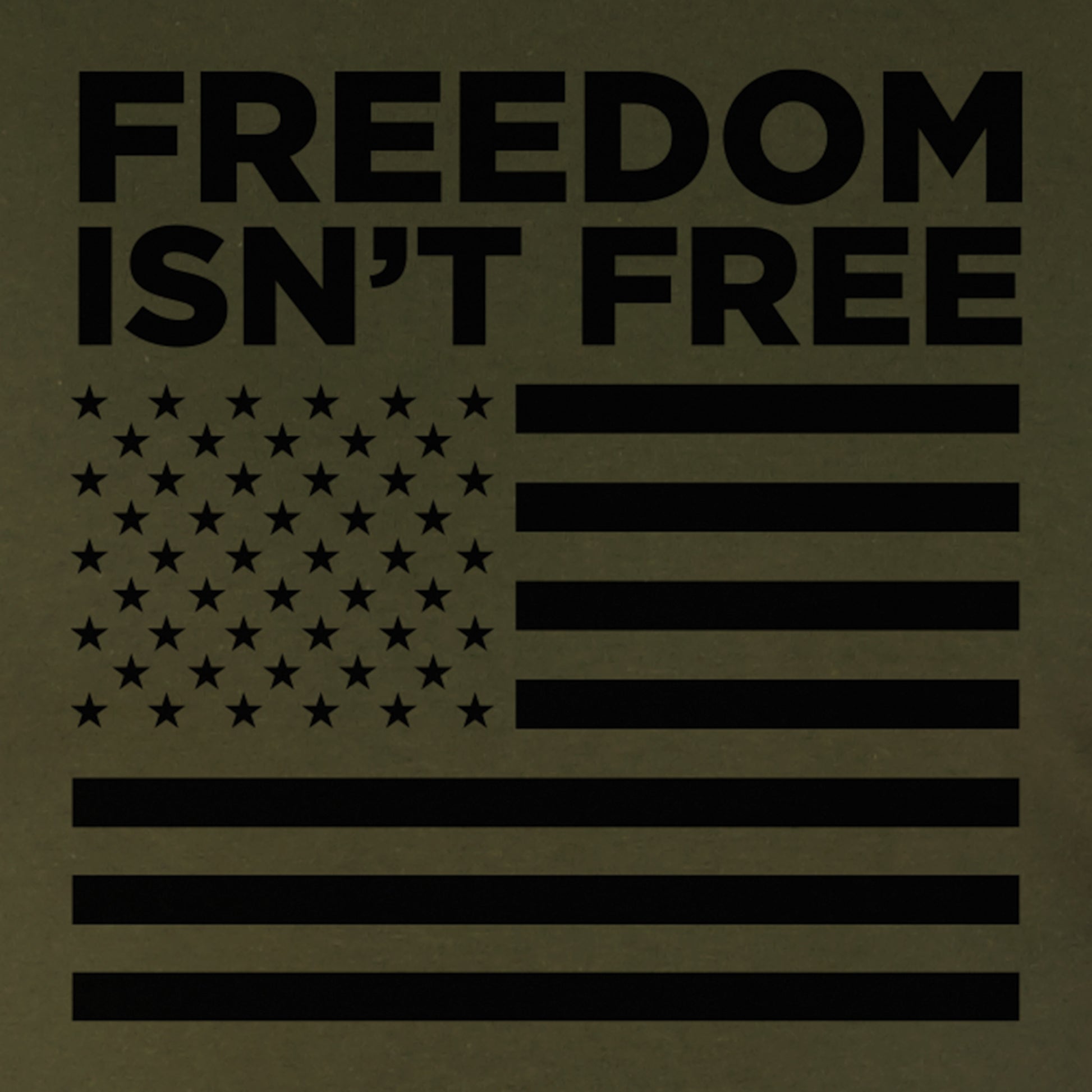 Rothco Freedom Isn't Free Flag T-Shirt Olive Drab Size Large